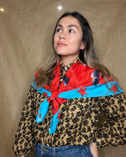 Swallow Scarf- 100%Silk