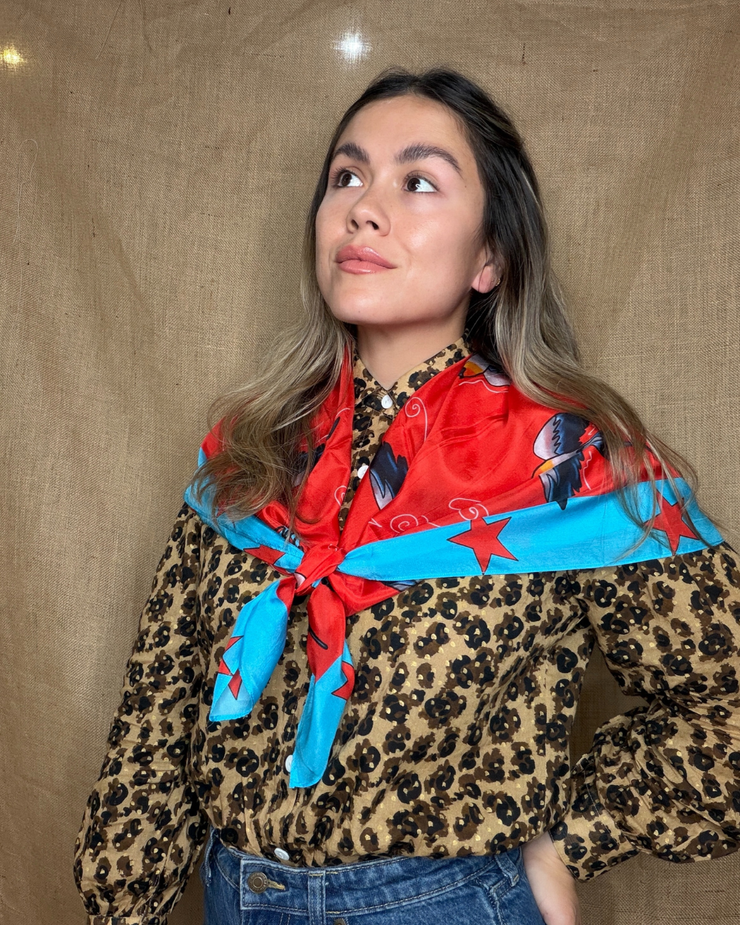Swallow Scarf- 100%Silk