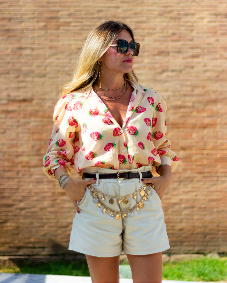 Fresa-Disco Shirt in Beige