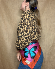 Flamingo Scarf -100% Silk