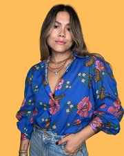 Blue Leopard Shirt