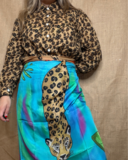 Leopard Pool Scarf - 100%Silk