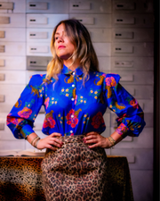 Blue Leopard Shirt