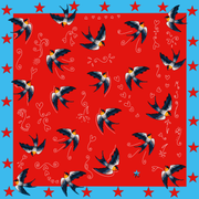 Swallow Scarf- 100%Silk