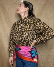Flamingo Scarf -100% Silk