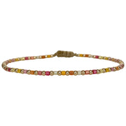 This colorful bracelet is handmade using an array of 14 gold filled beads and japanese glass beads. This beauty will be one of your favs bracelets as you can wear it with any accessories or outfits. Give to your looks a touch of color and fun !  Details:  - 14 k gold filled beads  - Japanese glass beads  - Adjustable bracelet  - width: 2mm  -Can be worn in the water