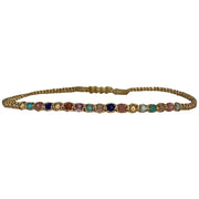 Goldy Handmade Bracelet With Gemstones And Gold Detail