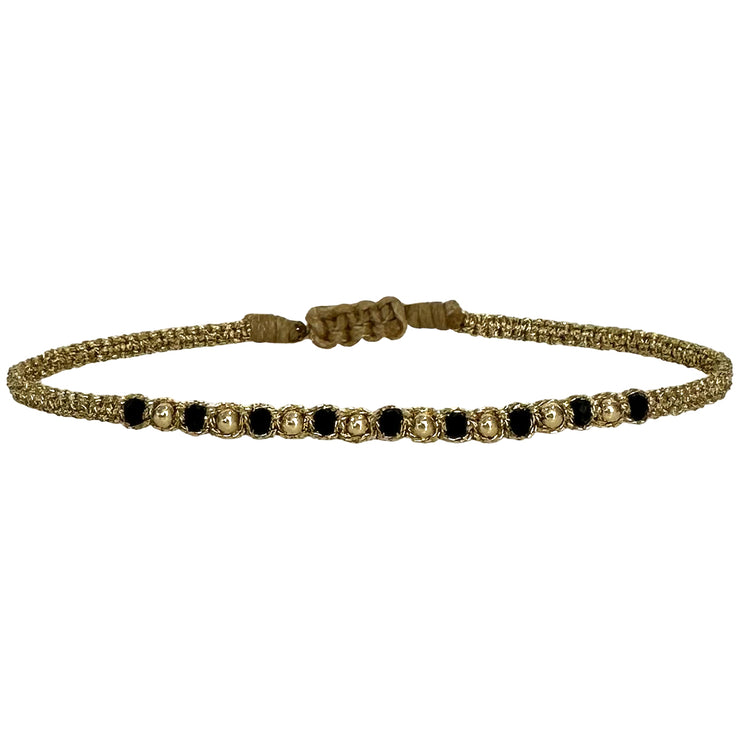 Goldy Handmade Bracelet in Black and Gold