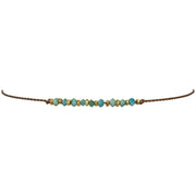Handmade Kora Bracelet Featuring Gold And Turquoise Stones