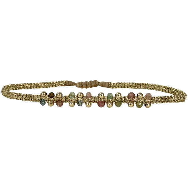 Handmade Nora Bracelet With Intermixed Stones and Gold