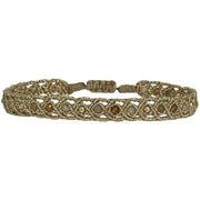 HANDWOVEN ROMA BRACELET FEATURING GEMSTONES DETAIL AND GOLD