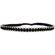 Trenza Handwoven Bracelet in Black With Silver Beads for Him