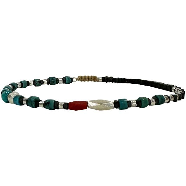 Handmade Bracelet with Turquoise and Japanese Glass Beads