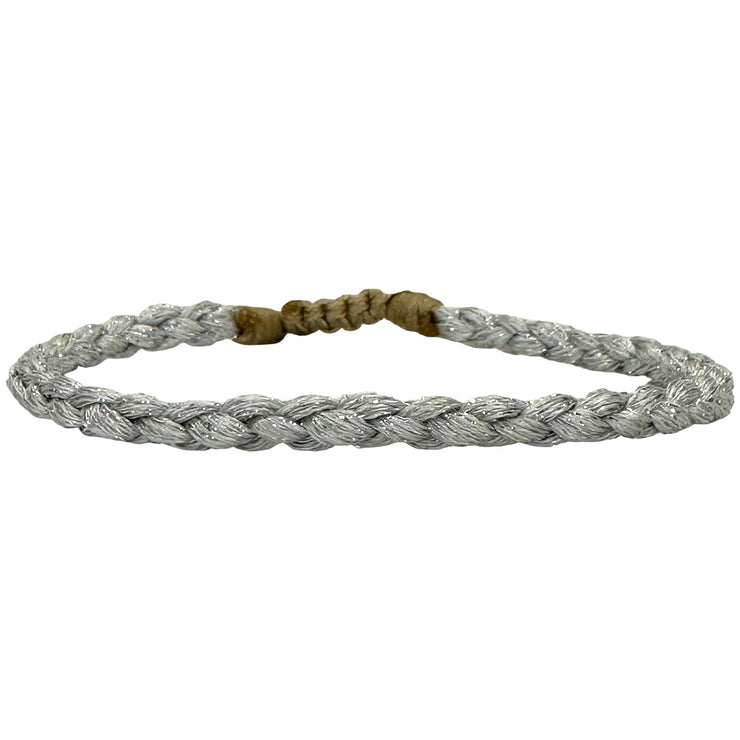 Softy Handmade Bracelet in Light Grey and Silver