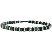 Handmade Men’s Bracelet with Turquoise Stones and Sterling Silver Beads