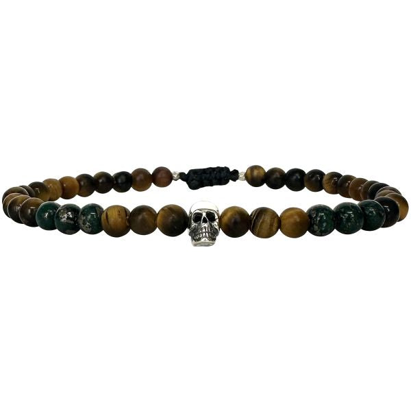 Handmade Beige Skull Bracelet For Him