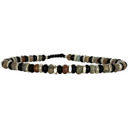 Men’s Handmade Bracelet Featuring Natural Stones and Silver Details