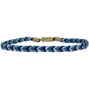 TRENZA HANDMADE BRACELET IN BLUE AND SILVER TONES