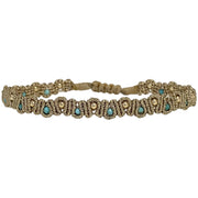 Handwoven Zahara Bracelet Featuring Turquoise And Gold