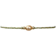 Cocoa Handmade Bracelet in Shiny Green