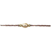 Cocoa Handmade Bracelet in Shiny Pink and Purple