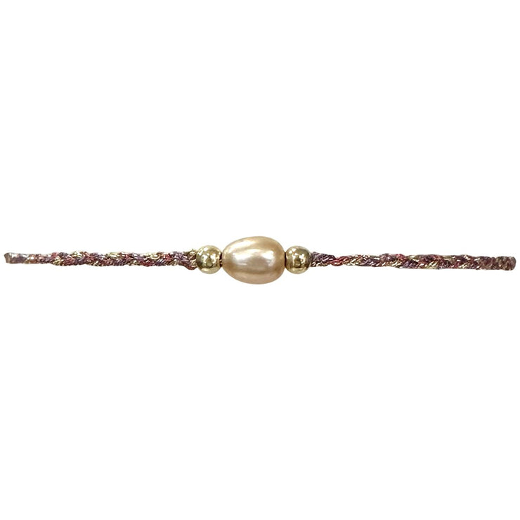 Cocoa Handmade Bracelet in Shiny Pink and Purple