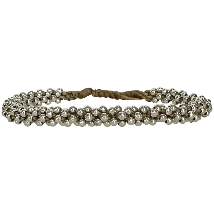 Cosmos bracelet in Silver and Beige