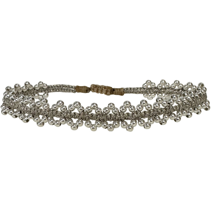 Handmade Dahlia Bracelet in Silver