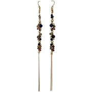 Bubble Handmade Earrings Featuring Natural Stones and Gold