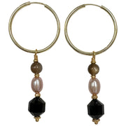 Hoop Earrings Featuring Black Onyx