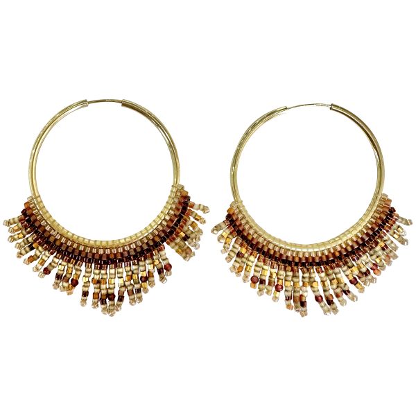 Gold Vermeil Hoops and Findings Japanase Glass Beads