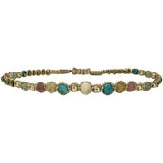 Eva Handmade Bracelet in Blue and Pink Tones