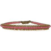 Glow Handmade Bracelet in Pink and Gold Tones