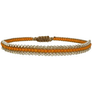 Glow Handmade Bracelet in Orange and Silver