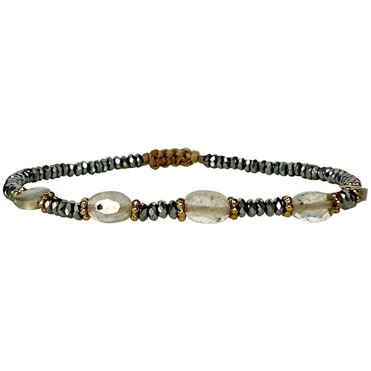 Glowy Handmade Bracelet Featuring Labradorite Stones
