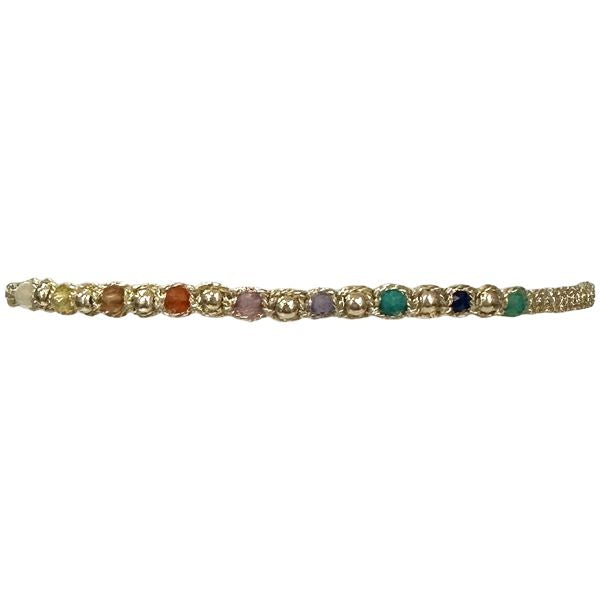 Goldy Handmade Bracelet Featuring Intermixed Natural Stones