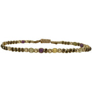 Greta Handmade Bracelet Featuring Intermixed Semiprecious Stones and Gold Beads