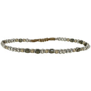 Greta Handmade Bracelet Featuring Intermixed Semiprecious Stones in Silver Tones (Copy)