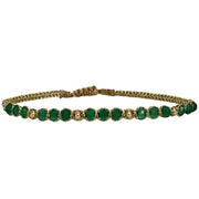 Holly Handmade Bracelet Featuring Green Onyx Natural Stones and Gold