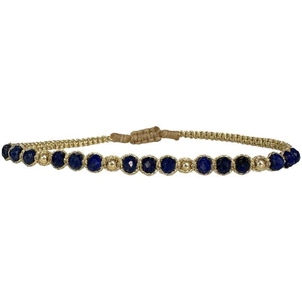Handmade Holly Bracelet Featuring Lapis lazuli Stones And Gold