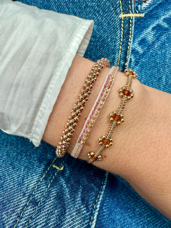 Handmade Cosmos Bracelet in Rose Gold