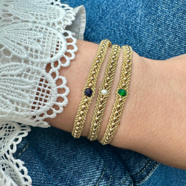 Handmade Kiara Bracelet Featuring a Green Onyx Stone