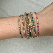 LIMITED STOCK PROMOTION: PAY 2, GET 3 Handmade Bracelets in Pink and Gold Tones