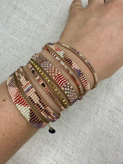 LIMITED STOCK PROMOTION: PAY 2, GET 3 Handmade Bracelets in Rose Gold Tones.