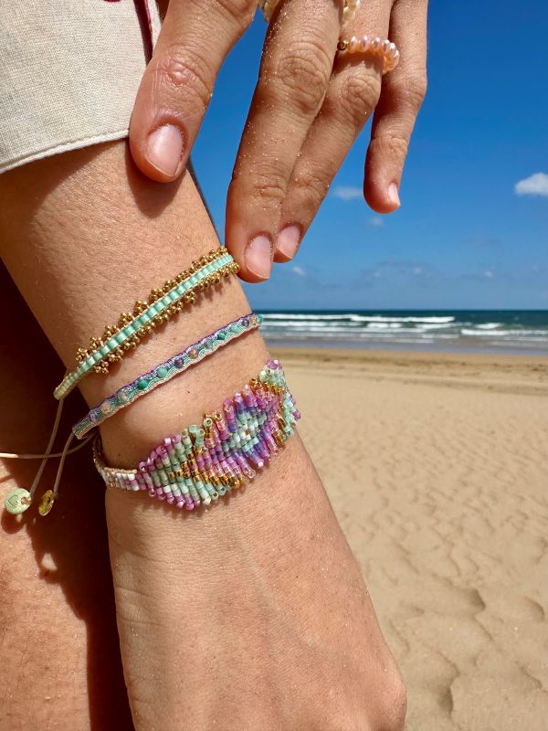 Lola Handmade Bracelet in Blue Tones