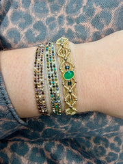 Celestia Handmade Bracelet Featuring  green OnyX Stone