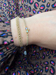 Handmade Luana Bracelet Featuring Tanzanite, Emerald and Diamond Precious Stones