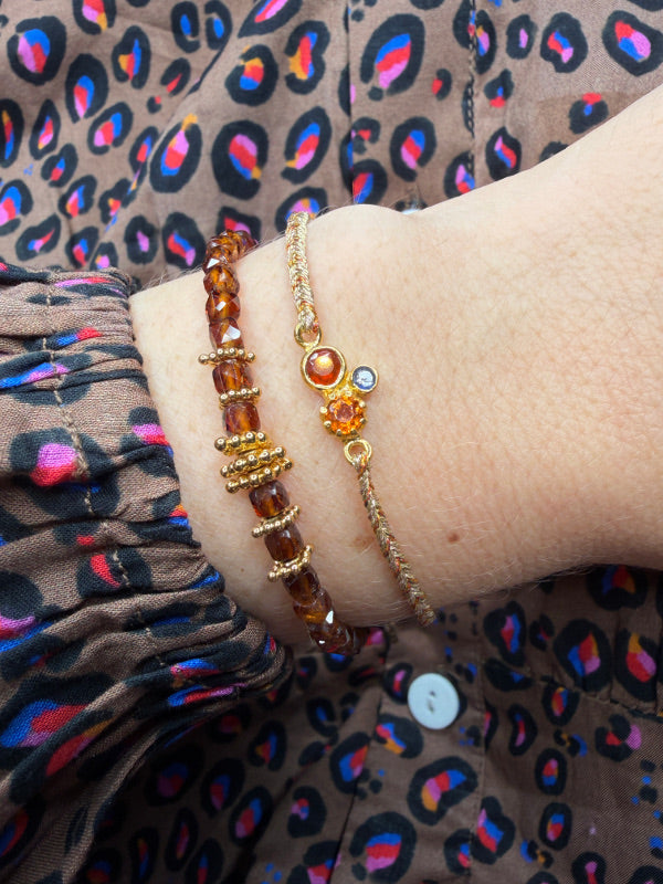 Handmade Dream Bracelet Featuring Hessonite Stones