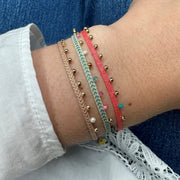 Nalah Handmade Bracelet Featuring  Gold Breads and Freshwater Pearl