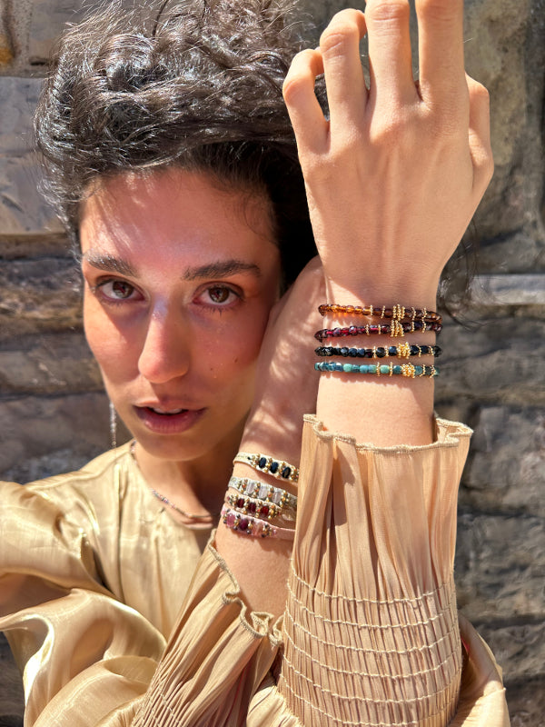 Handmade Dream Bracelet Featuring Blue Tourmaline Stones